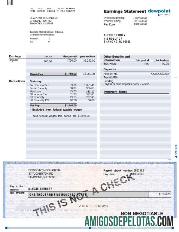Para download Modelo de declaração de ganhos DEWPOINT MECHANICAL em formatos Word e PDF.pdf, 1